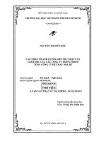 Các nhân tố ảnh hưởng đến thu nhập của giám đốc của các công ty trong nhóm tổng công ty dệt may nhà bè 