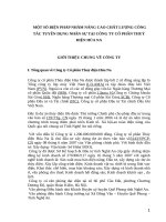 MỘT số BIỆN PHÁP NHẰM NÂNG CAO CHẤT LƯỢNG CÔNG tác TUYỂN DỤNG NHÂN sự tại CÔNG TY cổ PHẦN THUỶ điện hủa NA 