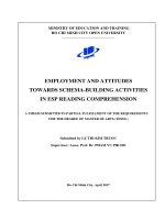 employment and attitudes towards schema building activities in esp reading comprehension 