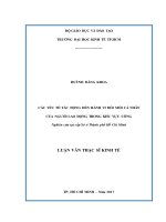 Các yếu tố tác động đến hành vi đổi mới cá nhân của người lao động trong khu vực công 