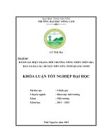 Đánh giá hiện trạng môi trường nông thôn trên địa bàn xã Hà Lâu  huyện Tiên Yên  tỉnh Quảng Ninh (Khóa luận tốt nghiệp)