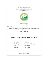 Đánh giá công tác quản lý nhà nước về môi trường trên địa bàn xã Vinh Quý  huyện Hạ Lang  tỉnh Cao Bằng (Khóa luận tốt nghiệp)