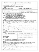 ĐỀ CƯƠNG ôn tập kỳ 2 TIẾNG ANH 8 THÍ điểm 