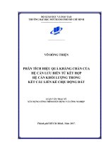 phân tích hiệu quả kháng chấn của hệ cản lưu biến từ kết hợp hệ cản khối lượng trong kết cấu liền kề chịu động đất 