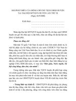 Bài phát biểu tại Đại Hội ủy ban Mặt trận Tổ quốc VN huyện