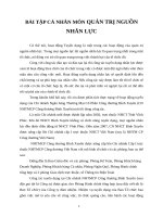 BÀI tập cá NHÂN môn QUẢN TRỊ NGUỒN NHÂN lực 