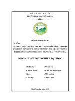 Đánh giá hiện trạng và đề xuất giải pháp nâng cao hiệu quả hoạt động cộng đồng tham gia bảo vệ môi trường tại Phường Nguyễn Thái Học  thành phố Yên Bái  tỉnh Yên Bái (Khóa luận tốt nghiệp)