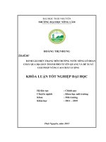 Đánh giá hiện trạng môi trường nước sông Lô đoạn chảy qua địa bàn thành phố Tuyên Quang và đề xuất giải pháp nâng cao chất lượng (Khóa luận tốt nghiệp)