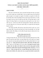 skkn một số GIẢI PHÁP NÂNG CAO CHẤT LƯỢNG GIẢNG dạy môn đạo đức CHO học SINH lớp 3 