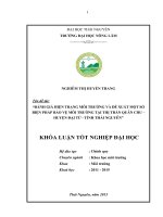 Đánh giá hiện trạng môi trường và đề xuất một số biện pháp bảo vệ môi trường tại thị trấn Quân Chu – huyện Đại Từ  tỉnh Thái Nguyên (Khóa luận tốt nghiệp)