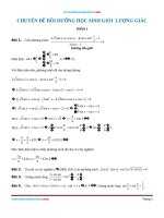 Chuyên đề phương trình lượng giác bồi dưỡng học sinh giỏi toán 11 