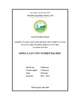 Nghiên cứu khả năng sinh trưởng, phát triển và năng suất của một số giống bí đỏ vụ xuân 2015 tại Thái Nguyên (Khóa luận tốt nghiệp)
