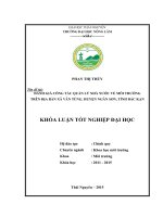 Đánh giá công tác quản lý nhà nước về môi trường trên địa bàn xã Vân Tùng  huyện Ngân Sơn  tỉnh Bắc Kạn (Khóa luận tốt nghiệp)