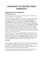 SOKRATES và TRƯỜNG PHÁI SOKRATES