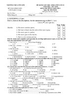 Đề khảo sát học sinh lớp 9 vào 10 lần II