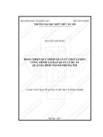 Hoàn thiện quy trình quản lý chất lượng công trình tại ban quản lý dự án quận ba đình thành phố hà nội (tt) 