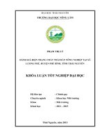 Đánh giá hiện trạng chất thải rắn nông nghiệp tại xã Lương Phú  huyện Phú Bình  tỉnh Thái Nguyên (Khóa luận tốt nghiệp)