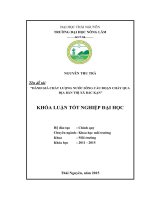 Đánh giá chất lượng nước sông Cầu đoạn chảy qua địa bàn thị xã Bắc Kạn (Khóa luận tốt nghiệp)