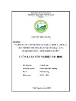 Nghiên cứu ảnh hưởng của quá trình canh tác chè tới môi trường đất Thị trấn Bắc Sơn – huyện Phổ Yên – tỉnh Thái Nguyên (Khóa luận tốt nghiệp)