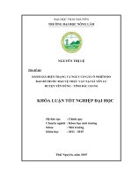 Đánh giá hiện trạng và nguy cơ ô nhiễm do bao bì thuốc bảo vệ thực vật tại xã Yên Lư  huyện Yên Dũng  tỉnh Bắc Giang (Khóa luận tốt nghiệp)