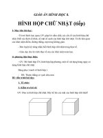 Giáo án Hình học 8 chương 4 bài 2: Hình hộp chữ nhật (tiếp theo)