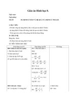 Giáo án Hình học 8 chương 3 bài 2: Định lí đảo và hệ quả của định lí Talet