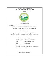 Đánh giá chất lượng nước sinh hoạt trên địa bàn xã Chí Viễn – huyện Trùng Khánh – tỉnh Cao Bằng (Khóa luận tốt nghiệp)