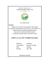 Nghiên cứu khả năng sinh trưởng, phát triển của một số giống bưởi cây đầu dòng và ảnh hưởng của thời vụ khoanh vỏ đến tình hình ra hoa, đậu quả của giống bưởi Trung Quốc, tại trường Đại Học Nông Lâm Thái Nguyên (Khóa luận tốt nghiệp)