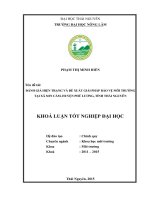 Đánh giá hiện trạng và đề xuất giải pháp bảo vệ môi trường tại xã Sơn Cẩm  huyện Phú Lương  tỉnh Thái Nguyên (Khóa luận tốt nghiệp)