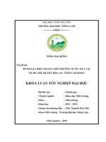 Đánh giá hiện trạng môi trường nước mặt tại xã Hà Trì  huyện Hòa An  tỉnh Cao Bằng (Khóa luận tốt nghiệp)