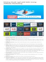 Những thuật ngữ phổ biến trong affiliate marketing