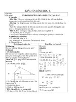 Giáo án Hình học 8 chương 3 bài 3: Tính chất đường phân giác của tam giác