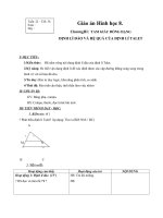 Giáo án Hình học 8 chương 3 bài 2: Định lí đảo và hệ quả của định lí Talet