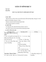 Giáo án Hình học 8 chương 4 bài 3: Thể tích của hình hộp chữ nhật