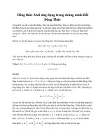 Đẳng thức abel ứng dụng trong chứng minh bất đẳng thức