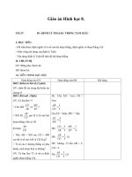 Giáo án Hình học 8 chương 3 bài 1: Định lí Talet trong tam giác