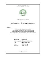 Đánh giá hiện trạng môi trường và đề ra một số giải pháp thực hiện tiêu chí môi trường trong xây dựng nông thôn mới tại xã Nhã Lộng  huyện Phú Bình  tỉnh Thái Nguyên (Khóa luận tốt nghiệp)
