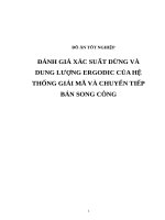 Đánh giá xác suất dừng và dung lượng Ergodic của hệ thống giải mã và chuyển tiếp bán song công