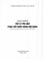 giáo trình vật lý trị liệu phục hồi chức năng nội khoa 