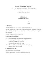 Giáo án Hình học 8 chương 4 bài 1: Hình hộp chữ nhật