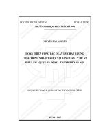 Hoàn thiện công tác quản lý chất lượng công trình nhà ở xã hội tại ban quản lý dự án phú lãm, quận hà đông   thành phố hà nội (tt) 
