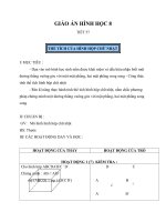 Giáo án Hình học 8 chương 4 bài 3: Thể tích của hình hộp chữ nhật