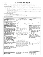 Giáo án Hình học 8 chương 3 bài 3: Tính chất đường phân giác của tam giác