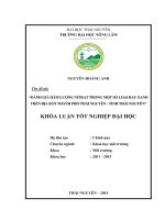 Đánh giá hàm lượng Nitrat trong một số loại rau xanh trên địa bàn thành phố Thái Nguyên – tỉnh Thái Nguyên (Khóa luận tốt nghiệp)