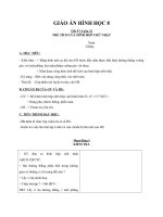 Giáo án Hình học 8 chương 4 bài 3: Thể tích của hình hộp chữ nhật