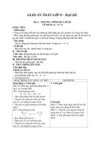 Giáo án Đại số 8 chương 3 bài 3: Phương trình đưa được về dạng ax+b=0