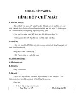 Giáo án Hình học 8 chương 4 bài 1: Hình hộp chữ nhật