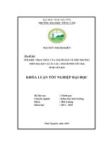 Tìm hiểu nhận thức của người dân về môi trường trên địa bàn xã Âu Lâu  thành phố Yên Bái  tỉnh Yên Bái (Khóa luận tốt nghiệp)