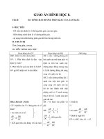 Giáo án Hình học 8 chương 3 bài 3: Tính chất đường phân giác của tam giác