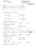 34 đề kiểm tra 15 phút bài nguyên hàm giải tích lớp 12 có đáp án 